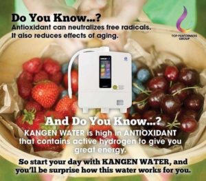 Kangen Water information on Beth Staffords Business Card
